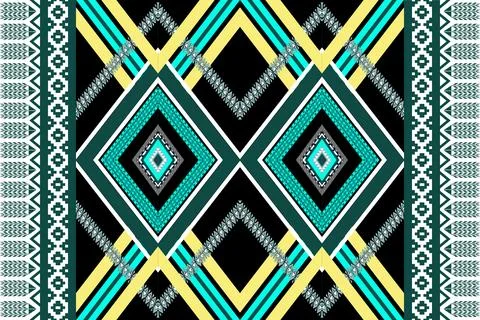 Geometric ethnic pattern seamless design for background ,Tribal geometric Stock Illustration
