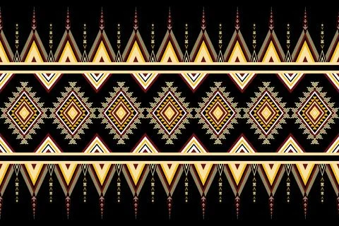 Geometric ethnic pattern seamless design for background ,Tribal geometric イラスト素材