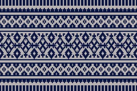Geometric ethnic pattern seamless design for background ,Tribal geometric Stock Illustration