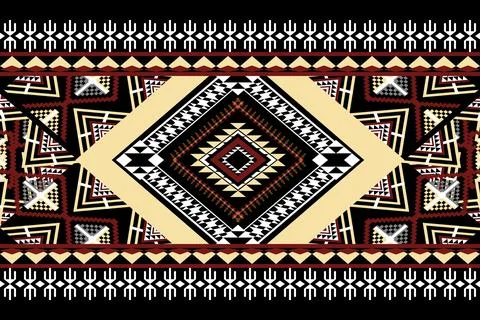 Geometric ethnic pattern seamless design for background ,Tribal geometric 스톡 일러스트