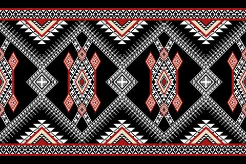 Geometric ethnic pattern seamless design for background ,Tribal geometric イラスト素材