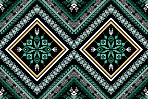 Geometric ethnic pattern seamless design for background ,Tribal geometric イラスト素材