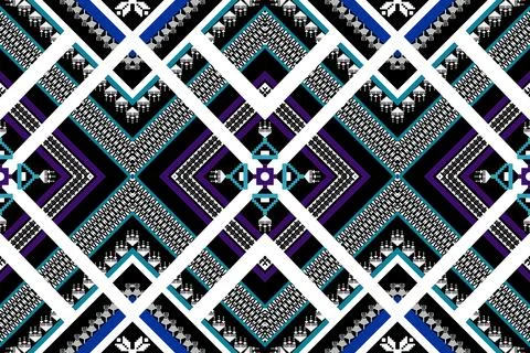 Geometric ethnic pattern seamless design for background ,Tribal geometric イラスト素材