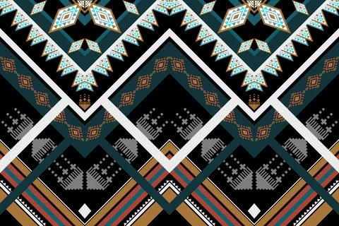 Geometric ethnic pattern seamless design for background ,Tribal geometric Stockillustratie