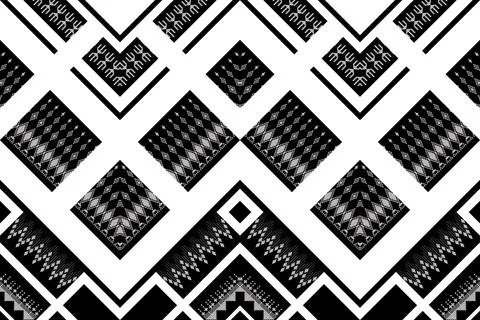 Geometric ethnic pattern seamless design for background ,Tribal geometric Stock Illustration