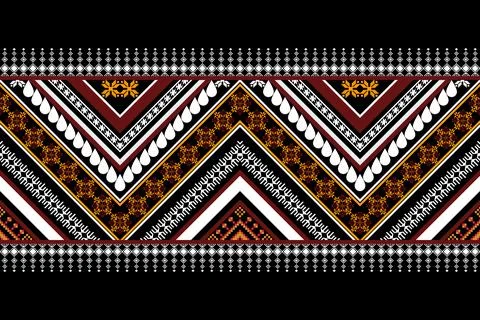 Geometric ethnic pattern seamless design for background ,Tribal geometric 스톡 일러스트