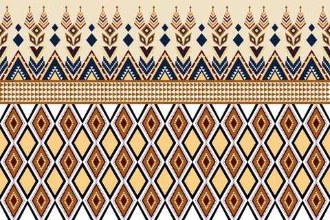 Geometric ethnic pattern seamless design for background ,Tribal geometric 스톡 일러스트