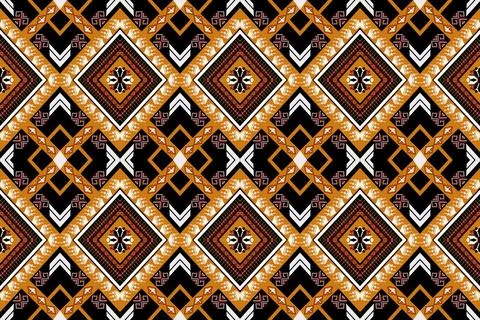 Geometric ethnic pattern seamless design for background ,Tribal geometric Stock Illustration