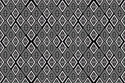 Geometric ethnic pattern seamless design for background ,Tribal geometric イラスト素材