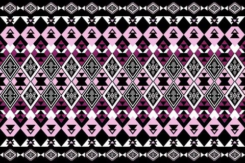 Geometric ethnic pattern seamless design for background ,Tribal geometric 스톡 일러스트