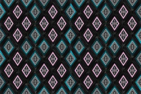 Geometric ethnic pattern seamless design for background ,Tribal geometric Stock Illustration