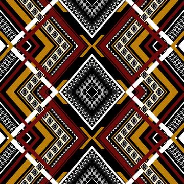 Geometric ethnic pattern seamless design for background ,Tribal geometric Stockillustratie