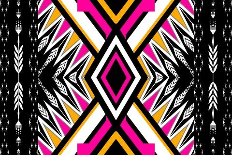 Geometric ethnic pattern seamless design for background ,Tribal geometric Stockillustratie