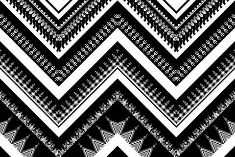 Geometric ethnic pattern seamless design for background ,Tribal geometric 스톡 일러스트