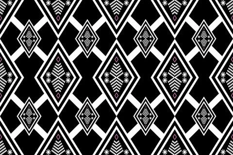 Geometric ethnic pattern seamless design for background ,Tribal geometric Stock Illustration