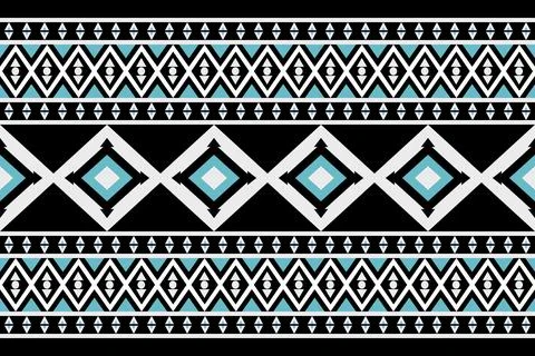 Geometric ethnic pattern seamless design for background ,Tribal geometric Stock Illustration