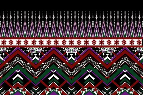 Geometric ethnic pattern seamless design for background ,Tribal geometric 스톡 일러스트