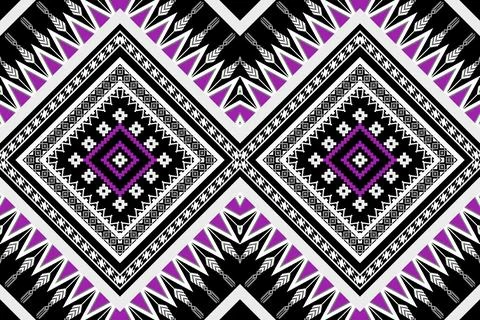 Geometric ethnic pattern seamless design for background ,Tribal geometric イラスト素材