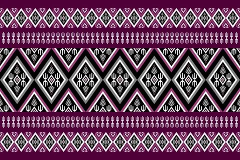 Geometric ethnic pattern seamless design for background ,Tribal geometric Stock Illustration