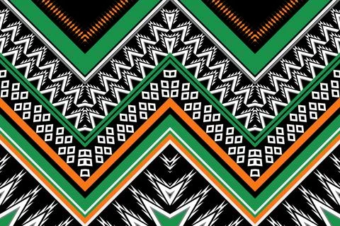 Geometric ethnic pattern seamless design for background ,Tribal geometric Stock Illustration