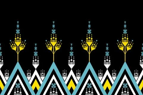 Geometric ethnic pattern seamless design for background ,Tribal geometric イラスト素材