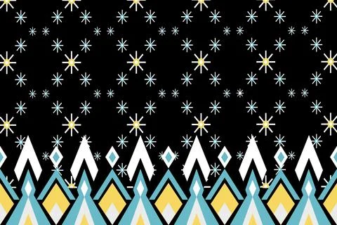 Geometric ethnic pattern seamless design for background ,Tribal geometric 스톡 일러스트