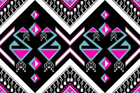 Geometric ethnic pattern seamless design for background ,Tribal geometric Stockillustratie