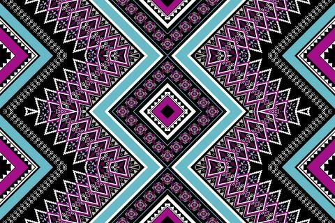 Geometric ethnic pattern seamless design for background ,Tribal geometric 스톡 일러스트