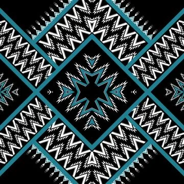 Geometric ethnic pattern seamless design for background ,Tribal geometric Stock Illustration
