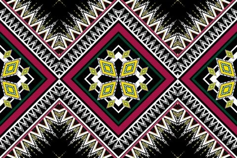 Geometric ethnic pattern seamless design for background ,Tribal geometric 스톡 일러스트
