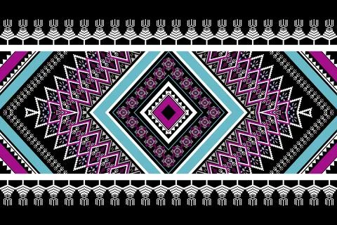 Geometric ethnic pattern seamless design for background ,Tribal geometric イラスト素材