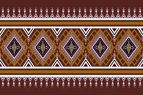 Geometric ethnic pattern seamless design for background ,Tribal geometric イラスト素材