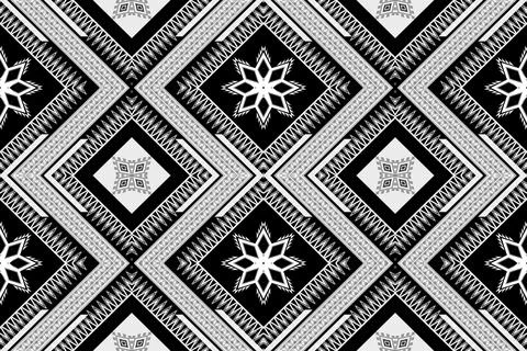 Geometric ethnic pattern seamless design for background ,Tribal geometric Stock Illustration