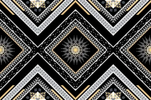 Geometric ethnic pattern seamless design for background ,Tribal geometric イラスト素材