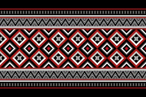 Geometric ethnic pattern seamless design for background ,Tribal geometric Stock Illustration