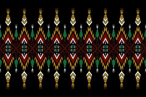 Geometric ethnic pattern seamless design for background ,Tribal geometric 스톡 일러스트