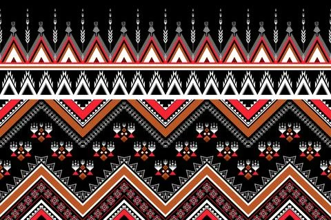 Geometric ethnic pattern seamless design for background ,Tribal geometric 스톡 일러스트