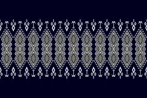 Geometric ethnic pattern seamless design for background ,Tribal geometric Stock Illustration