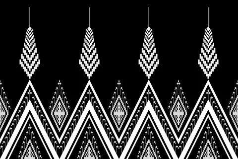 Geometric ethnic pattern seamless design for background ,Tribal geometric 스톡 일러스트