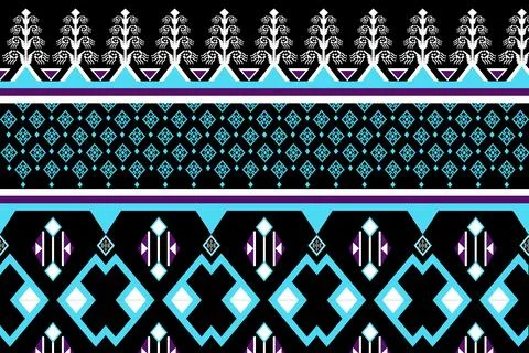 Geometric ethnic pattern seamless design for background ,Tribal geometric Stock Illustration
