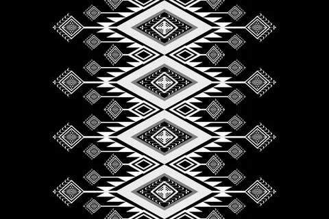 Geometric ethnic pattern seamless design for background ,Tribal geometric 스톡 일러스트