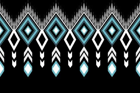 Geometric ethnic pattern seamless design for background ,Tribal geometric Stock Illustration