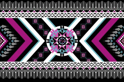 Geometric ethnic pattern seamless design for background ,Tribal geometric Stockillustratie