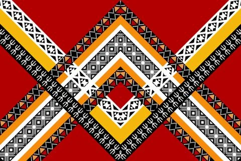 Geometric ethnic pattern seamless design for background ,Tribal geometric 스톡 일러스트