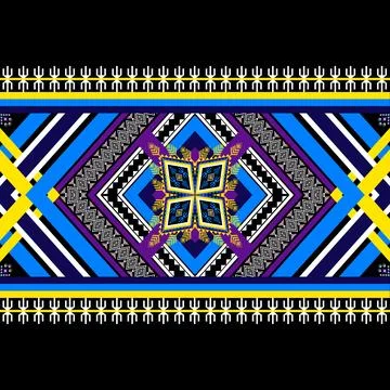 Geometric ethnic pattern seamless design for background ,Tribal geometric 스톡 일러스트