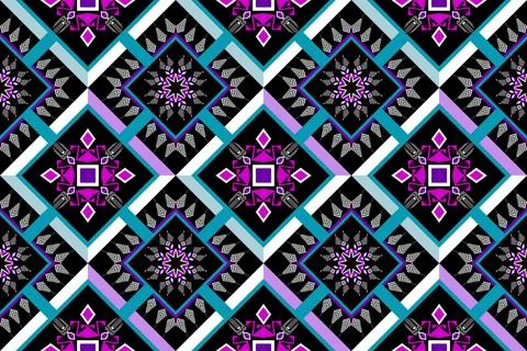 Geometric ethnic pattern seamless design for background ,Tribal geometric イラスト素材