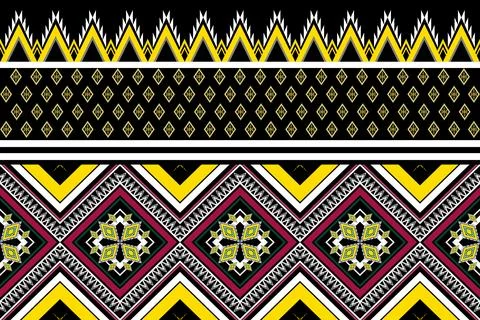 Geometric ethnic pattern seamless design for background ,Tribal geometric Stock Illustration