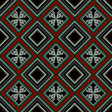 Geometric ethnic pattern seamless design for background ,Tribal geometric Stock Illustration