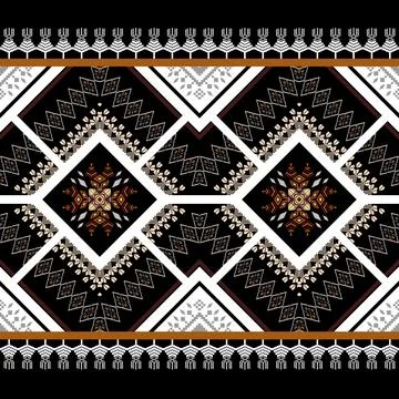 Geometric ethnic pattern seamless design for background ,Tribal geometric Stock Illustration