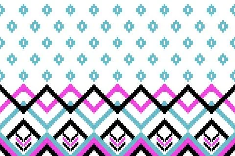Geometric ethnic pattern seamless design for background ,Tribal geometric Stock Illustration